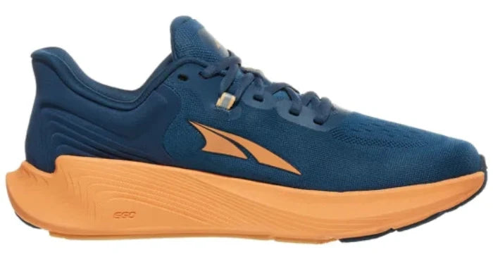 Altra Women’s Provision 8 in teal/ orange colourway. Side view.