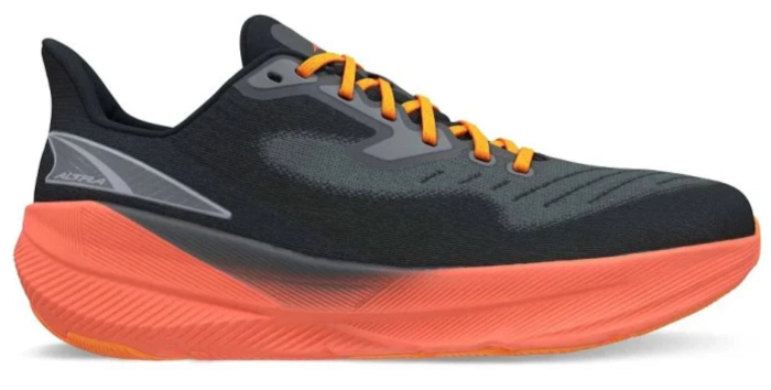 Altra men's Experience Flow Black/ Orange. Side view