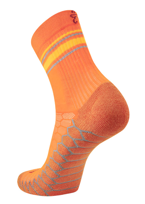 Balega Silver mini crew socks Neon Orange