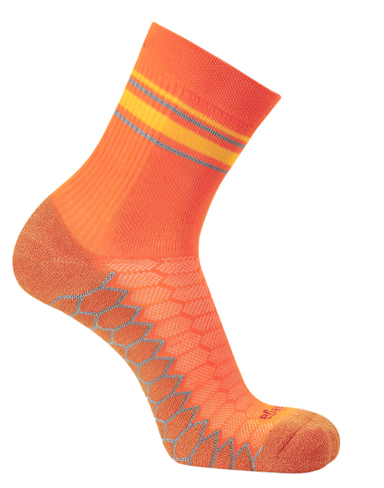 Balega Silver mini crew socks Neon Orange