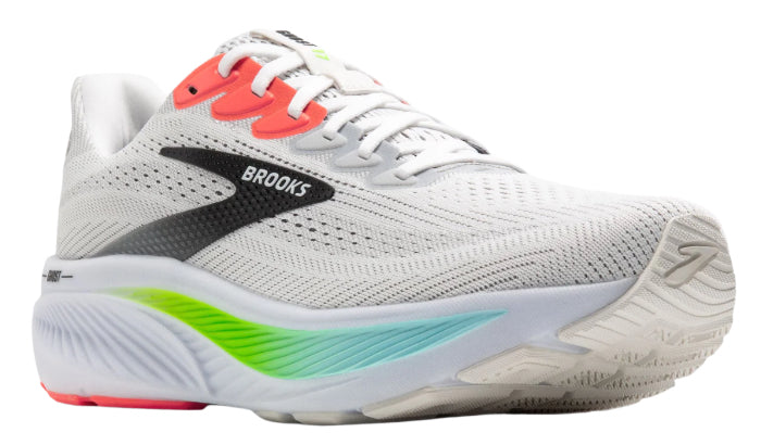 Brooks Men’s Ghost 17 White/ pink clay/ gecko