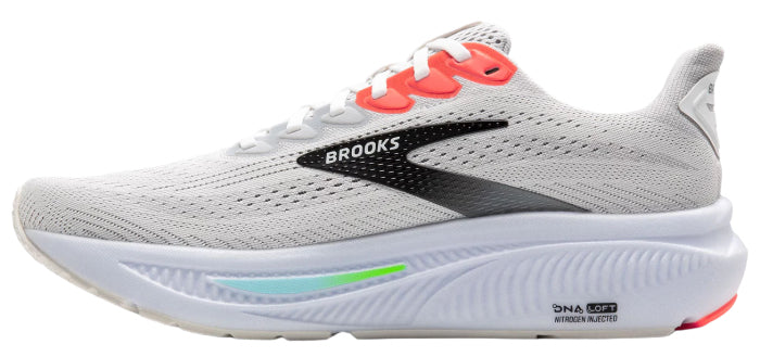 Brooks Men’s Ghost 17 White/ pink clay/ gecko