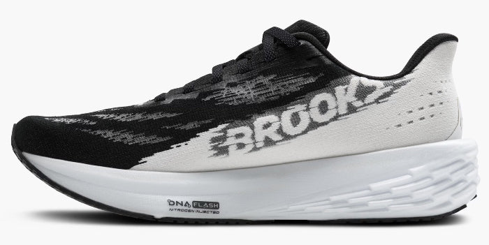 Brooks Men’s Launch 11 black/ white colourway. Side view 2