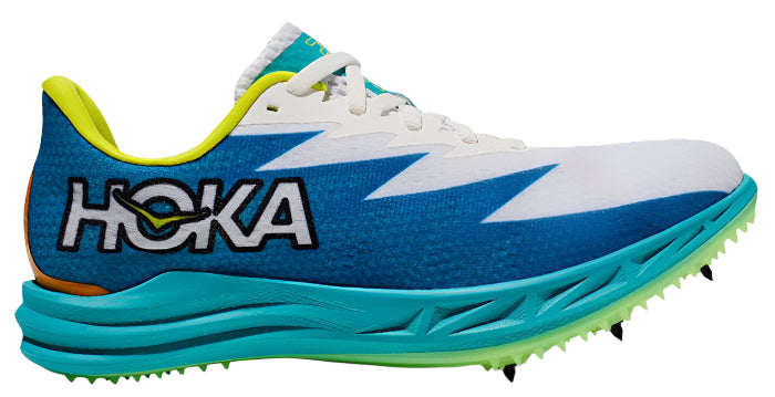 Hoka Crescendo MD Spike white and blue