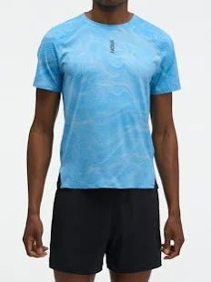 Hoka Men's EveryRun Short Sleeve Mineral Blue