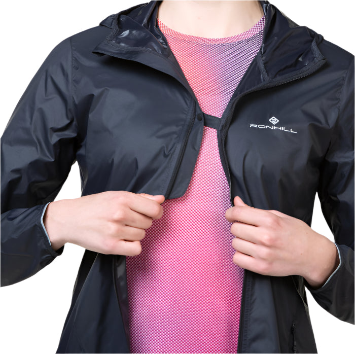 Ron Hill Women’s All-Terrain Jacket Showing the opening clip.