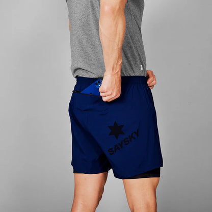 SAYSKY Men's Pace 2 in 1 Shorts 5"