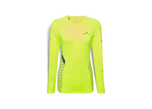 Ron Hill Fluo yellow long sleeved running top for women